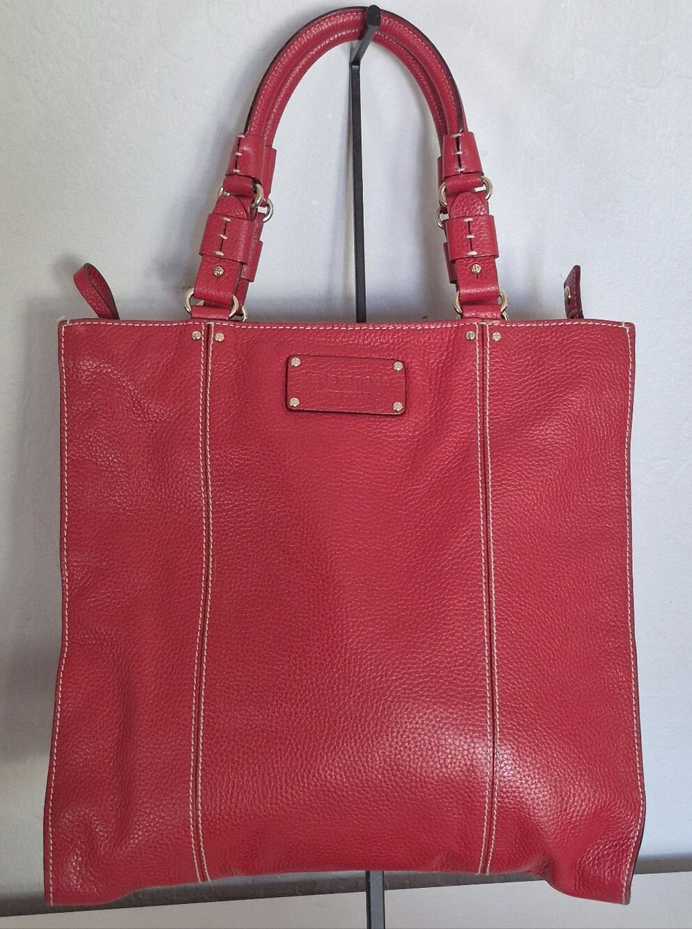 NWOT VINTAGE KATE SPADE LARGE  Women’s Red Leather Tote Bag